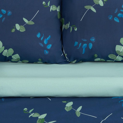 Постельное бельё Этель Дуэт Эвкалипт (вид 2) 143х215 см - 2 шт, 220х240 см, 70х70 см -2 шт, поплин  фото 2