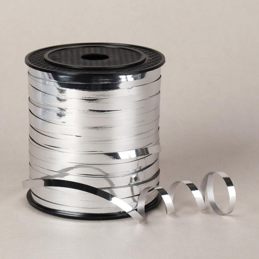 Лента декоративная 0,5см х 250 ярд / ZH24-003silver /уп 100/серебро - Галеонтрейд фото 2