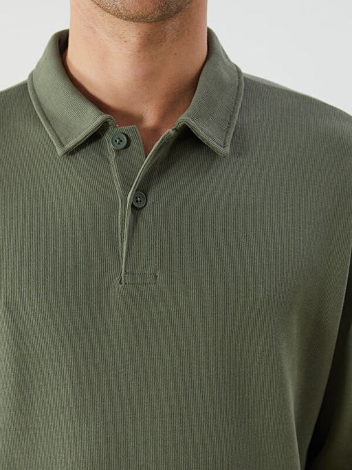Polo Yaka Erkek Sweatshirt