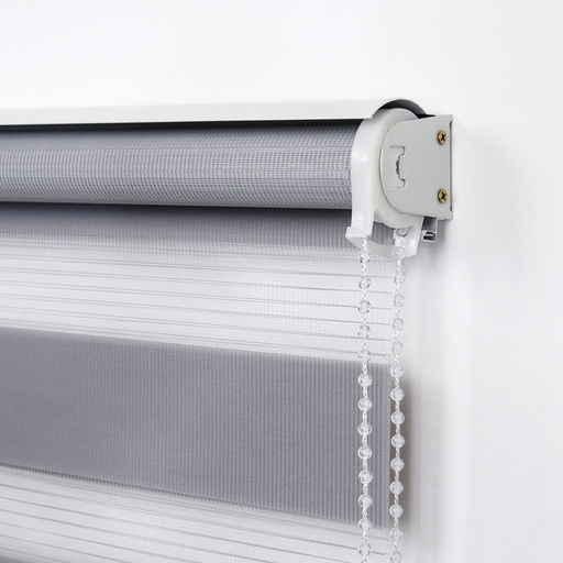 Штора рулонная День-ночь, 60180 см (с учётом креплений 3,5 см), цвет серый - Simaland фото 4