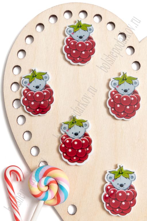 Кабошон-вырубка "Ягодка и коала" 2,5*3,5 см (10 шт) SF-5951