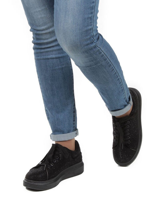 05-6739-2 BLACK Кроссовки женские (искусственные материалы) - No name фото 3