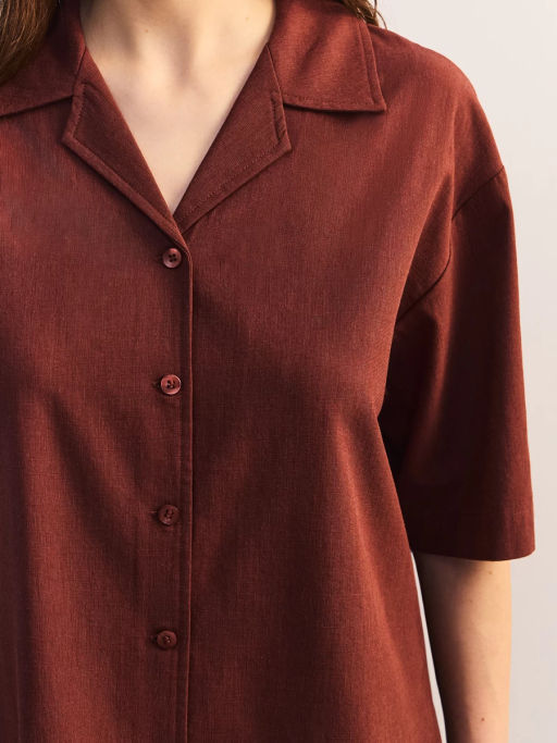 Блуза оверсайз из хлопка и вискозы ZR2605012010-21 / Zarina