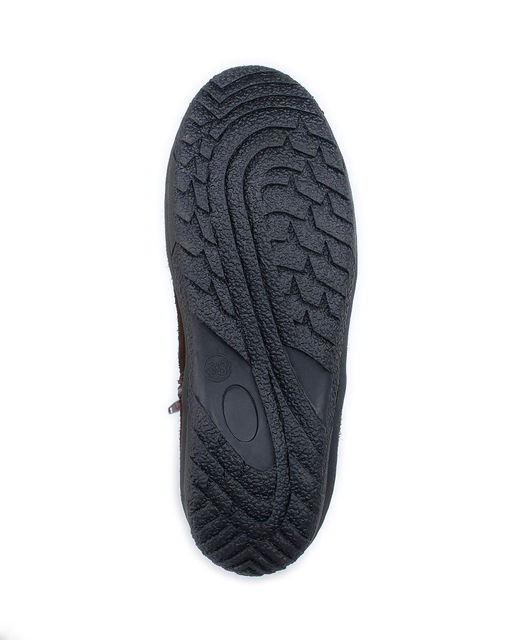 Полусапоги женские на литой подошве., Т.коричневые. Замша. Молния. Овчина