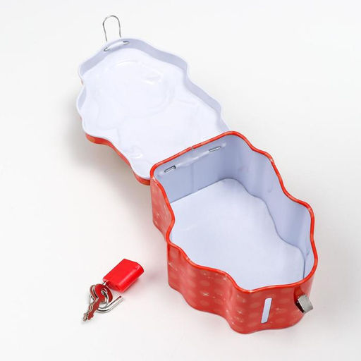 Копилка металл "Пёсик" с замком и ключиком МИКС 10,5х8х4,5 см