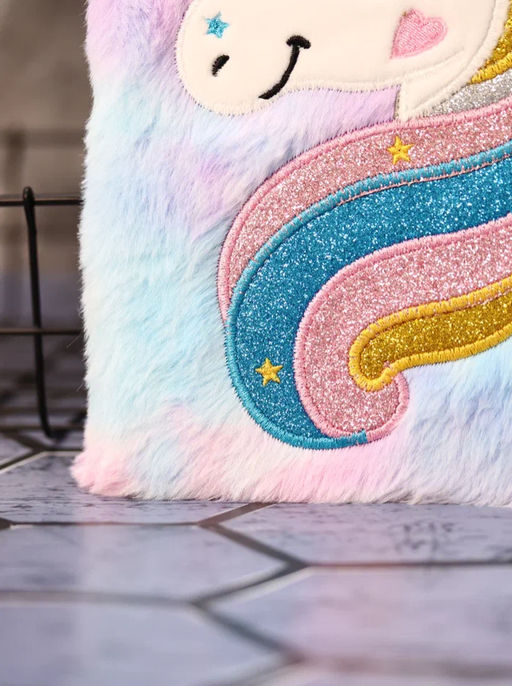 Блокнот плюшевый "Unicorn head", colorful, 21х14,5 см, плотность 80 гр.