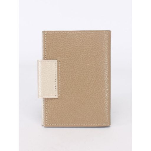 Обложка для авто+паспорт-Croco-ВП-1033 (с хляст, 5 внут карм, двойн стенка) натуральная кожа бежевый тем флотер/беж перламутр (261/262) 243971  фото 2