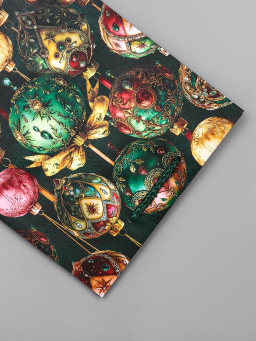 Цена за 2 шт. Пакет подарочный новогодний ламинированный, «Игрушки Новогодние», 18×10×22.3 см