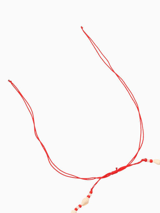 Ожерелье с ракушками «Халия», длина 35 см, красное