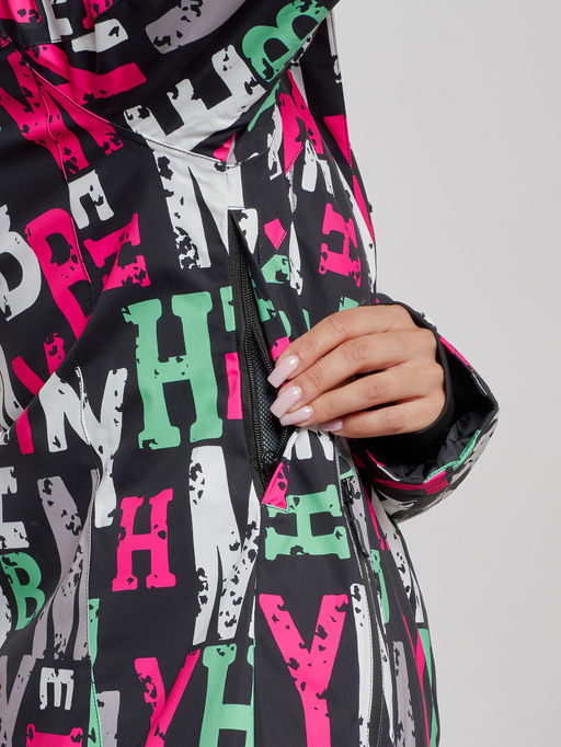 Горнолыжная куртка женская зимняя черного цвета 22302Ch - Chunmai фото 6