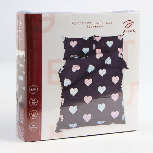 Постельное бельё Этель дуэт Romance, 143х215см-2шт, 220х240см, 70х70см-2шт, бязь, 125 г/м2  фото 5