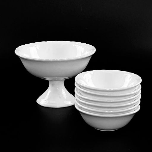 Набор для варенья креманка 18см и 6 розеток 15см АВРОРА в под.уп. Фарфор арт.305-055 /Lenardi/