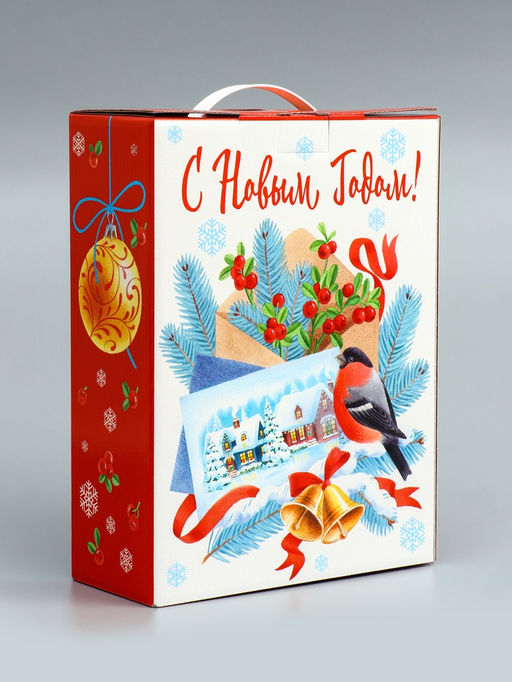 Цена за 2 шт. Подарочная новогодняя коробка Открытка 23.5?10?30.5 см - Simaland фото 4