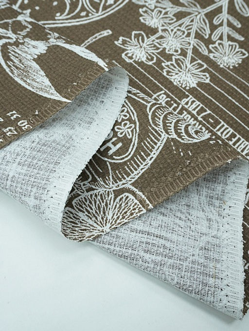 Вафельное полотно Кафе цв.коричневый, ш.1.5м, хлопок-100%, 155гр/м.кв - Купава фото 3