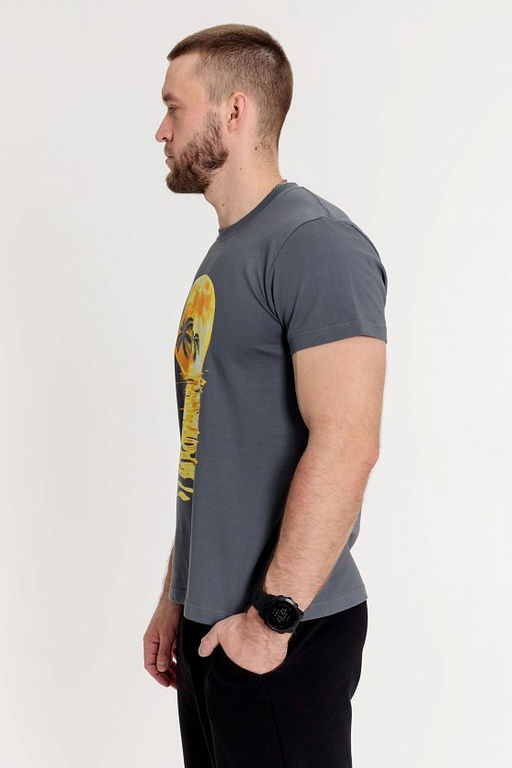 Футболка М122036Пд Серый - Елена фото 3