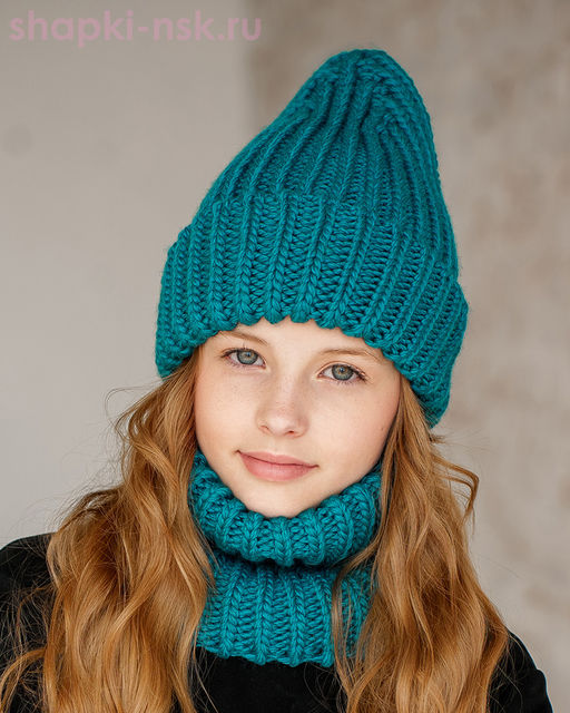 Q 193 D 193 Комплект флис (колпак+снуд) (52-54)