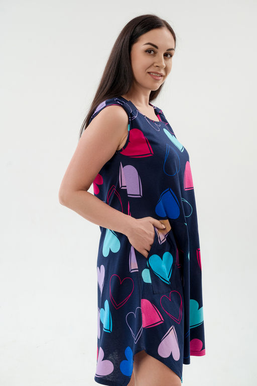 Платье женское из кулирки Кэтрин сердца макси - Амадэль фото 7