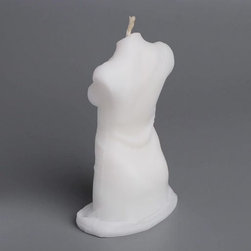 Свеча декоративная «Женский силуэт в море», 6×3.5×10 см, белый