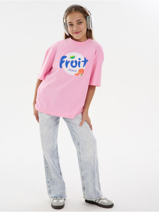 Футболка "Персик" розовый Девочка