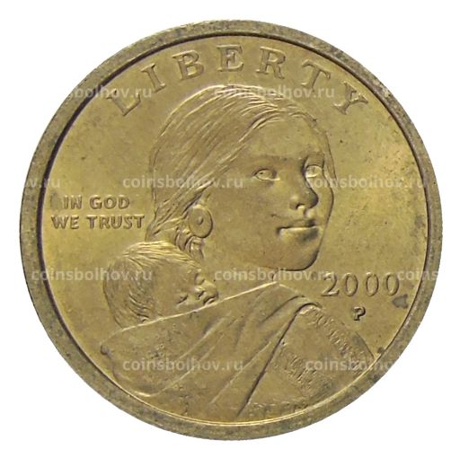 1 доллар 2000 года P США Сакагавея  Парящий Орел
