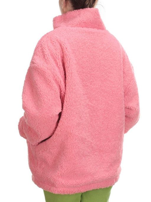 2568 PINK Кофта плюшевая женская Тедди на синтепоне (50 гр. синтепон) - Fashion фото 5