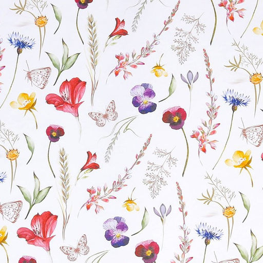 Цена за 10 шт. Бумага упаковочная крафтовая Цветы, 70?100 см