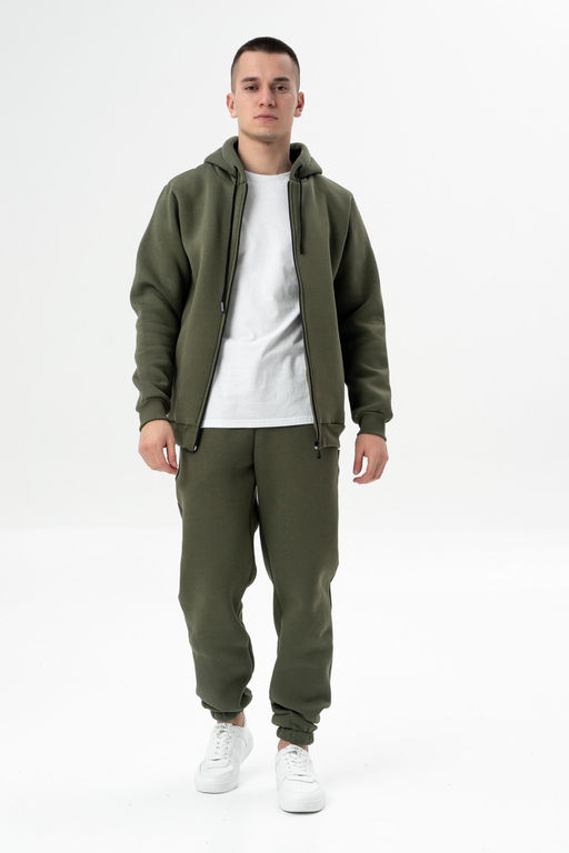 Брюки Футер 3-х нитка начес хаки - Solo mio фото 3