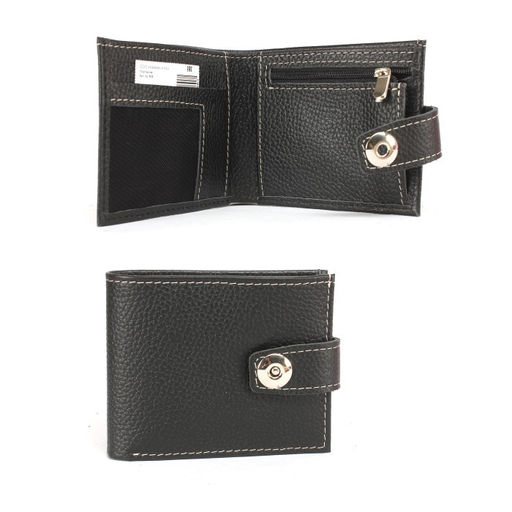 Портмоне мужское Croco-ПР-908 натуральная кожа 3 отд, 3 карм, черный флотер (40) 254903