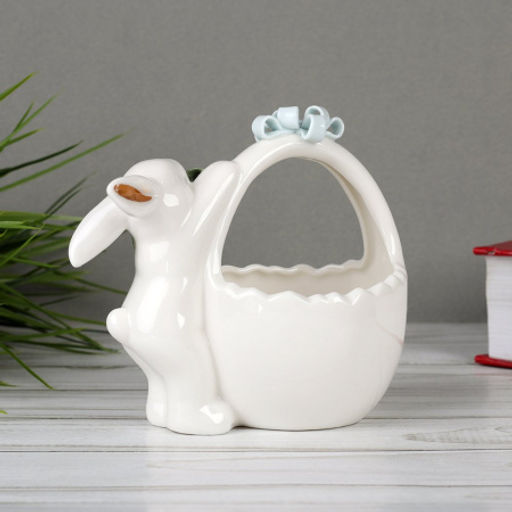 Фигурка Кролик с цветами / 19083-2BL /уп 36/Пасха - Галеонтрейд фото 3