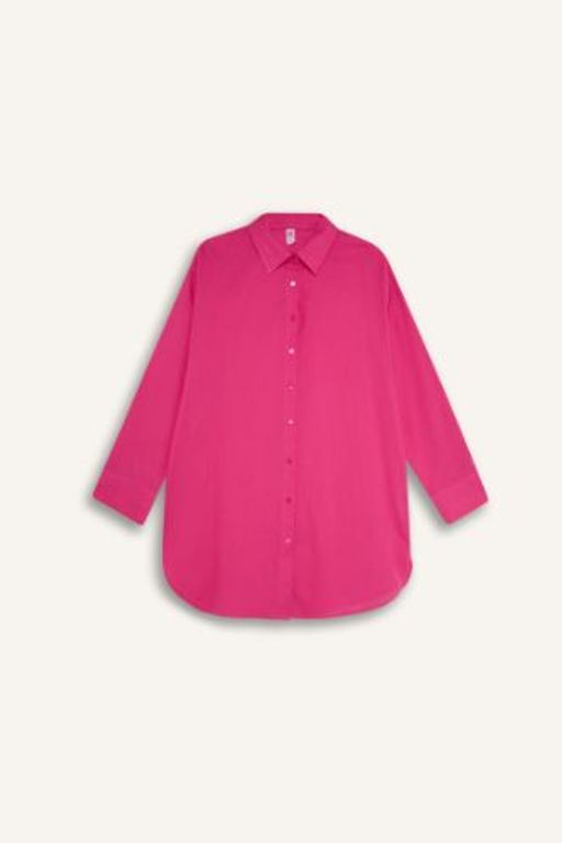 Fall in Love Regular Fit Pamuklu Plaj Gomlegi