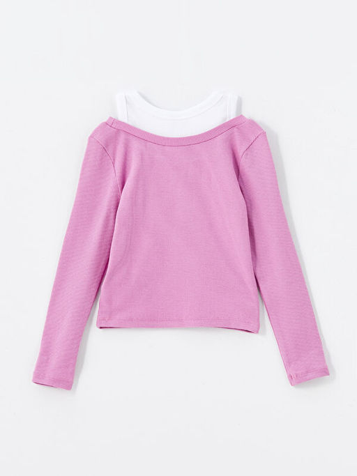 Bisiklet Yaka K?z ?ocuk Ti??rt