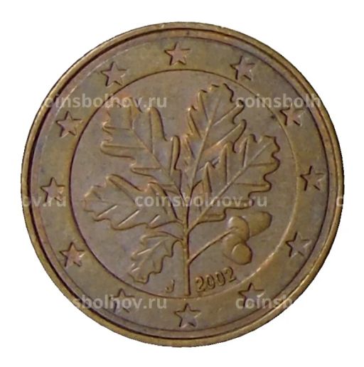 Монета 5 евроцентов 2002 года J Германия