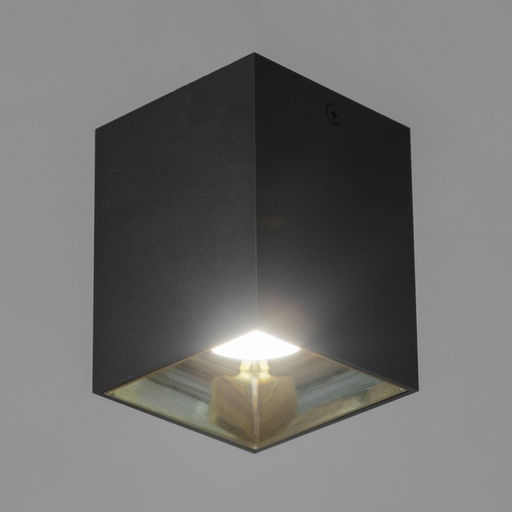 Светильник «Кубик» LED 4000К 10 Вт DIM220 черный золото 7.5×7.5×9.5 см
