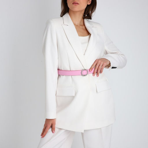 Ремень женский, ширина 3 см, пряжка металл, винт, цвет розовый - Simaland фото 2