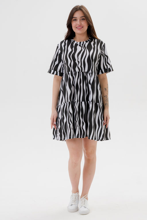 Платье женское из кулирки Бохо зебра - Амадэль фото 11