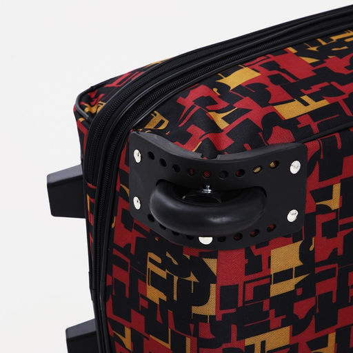 Чемодан малый 20, отдел на молнии, с расширением, наружный карман, 2 колеса, цвет серо-розовый - Simaland фото 6