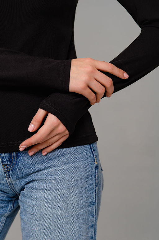 Арт.12803/1 Водолазка женская  42-50 (5 шт) Цвет:черный