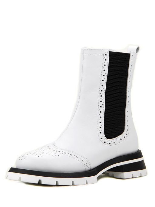 Челси EDART 360.P.1540 bl/w. white/black/мех фото 2