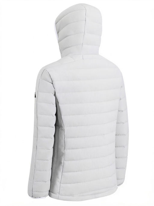 Куртка женская стёганая с капюшоном с графеновой подкладкой светло-бежевого цвета 9624_1SB