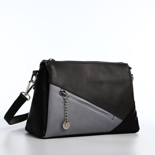 Сумка кросс-боди на молнии, цвет серый - Simaland фото 5