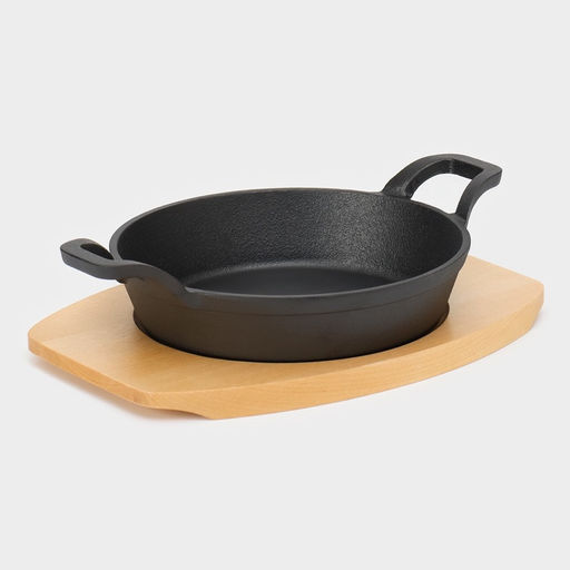 Сковорода Magma «Далат», 25×18×4 см, с ручками, чугун, чёрная