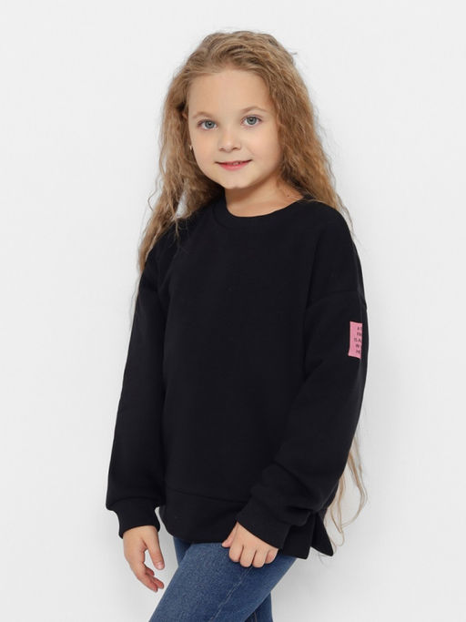 CRB wear/CWJG 63716-22-390 Джемпер для девочки,черный/Ex.Cherubino  фото 2