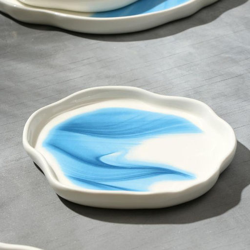 Тарелка неровный край Разводы, 17 см - Дорого внимание фото 2