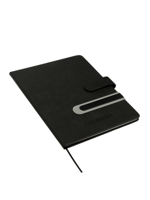 Дневник школьный 1-11 класс, лассе, обложка искуственная кожа черная с хлястиком, с ручкой   1096906