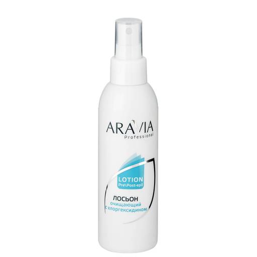 ARAVIA Professional Лосьон очищающий с хлоргексидином, 150 мл./15