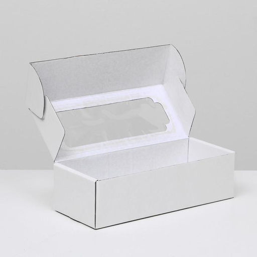 Цена за 5 шт. Коробка самосборная, с окном, белая, 32 х 13 х 9 см - Simaland фото 2