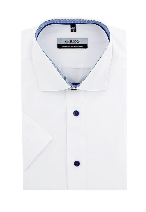 Сорочка мужская короткий рукав GREG 100/109/WH/Z/5p  фото 2