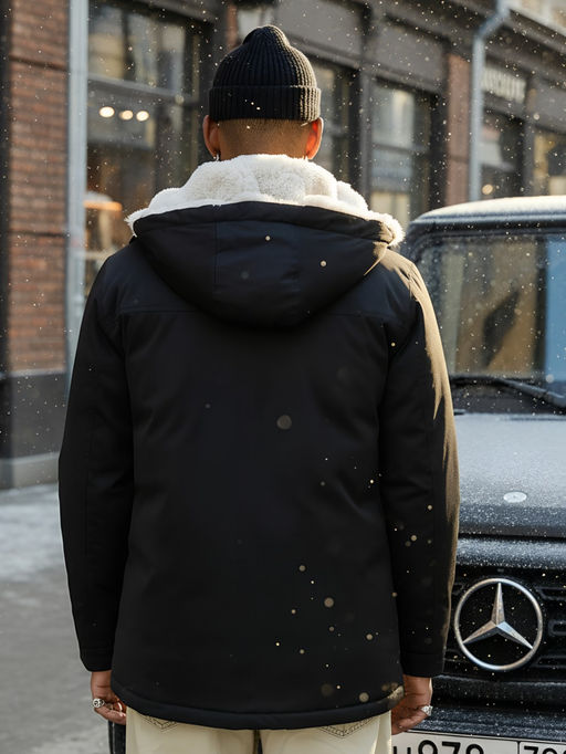 Парка мужская зимняя удлиненная с мехом хаки цвета 8755Ch - Mtforce фото 24