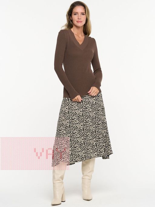 Джемпер женский 5232-41291. 34 т.коричневый