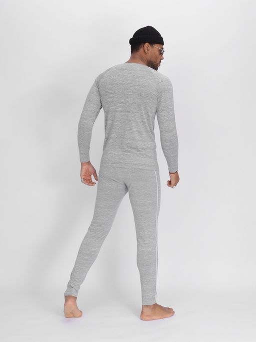 Комплект мужского термобелья без начеса светло-серого цвета 2214SS - FUYOUKAI фото 5